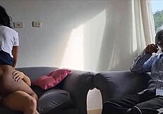 Latina Pays Rent With Ass