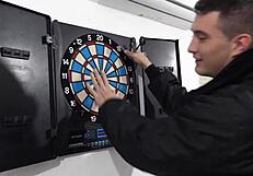 asian teen dominated by monster cock after losing darts