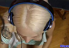 I-I give blowjob to old man and he creampies me