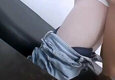 Hot college babe sucks dick intensely for cumshot in mouth after school class