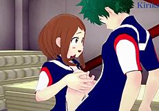 Ochako and Izuku's steamy 3D hentai adventure