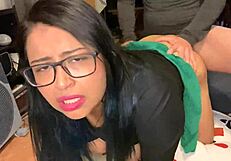 Stepson, Help Me, I'm Stuck In Mummification With Big Tits Bent Over