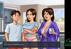 Hentai housewife helps with chores and gets satisfied
