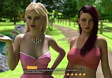 in the gym, naked milf with big tits and small nipples gets monster cock in 3d cartoon bed scene.