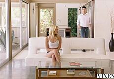 Vixen naughty teen handcuffed, cheats with blowjob, doggystyle, riding, and facial