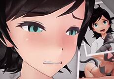 matsukaze from kantai collection in anime style.