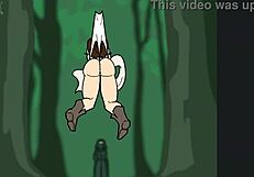 animated girl gets wedgies in compilation video