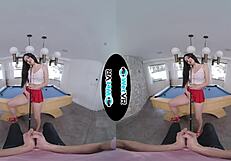 April Valentino in hot VR action on the pool table