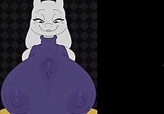 toriel with bigger tits in beatbanger game