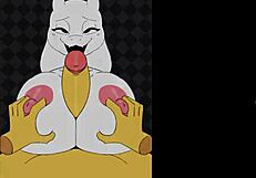 toriel with bigger tits in beatbanger game