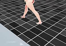 Leo Anime Girl Swims in Small 18+ Micro Bikini with Nip Slip