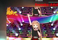 Check out this anime babe's big tits getting massaged! 😍