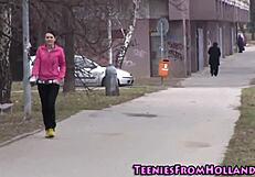 Watch this teen babe finger her cunt in the shower