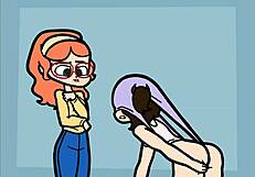 animated girl gets wedgies in compilation video