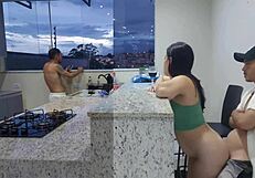 Ever seen a hot Brazilian wife banged in the kitchen till she cums?