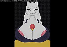 toriel with bigger tits in beatbanger game