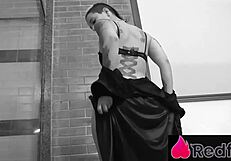 Mila Spook, the beautiful latina slut, begged for bareback assfucking without massage! Watch her deepthroat and lick