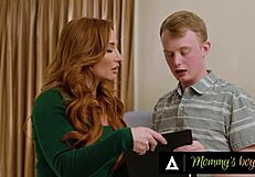 Mommys Boy - Grumpy Stepson AROUSED Measuring PAWG MILF Sophia Locke's BIG BREASTS