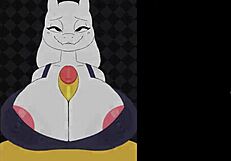 toriel with bigger tits in beatbanger game