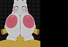 toriel with bigger tits in beatbanger game