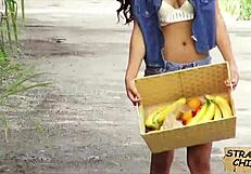 Ebony Teen Diamond Monroe Fucks for Cash in POV