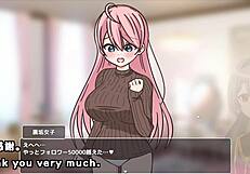 H-cup crossdresser plays Ecchi dreams collection on M2
