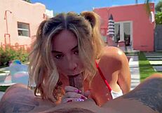 blonde tatted big booby step sis asks for help on vacation, wants cock now