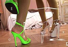 Angelica Heart and Madison Parker's anal and foot fetish scene