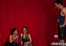 spandex brits jerk off in humiliation scene