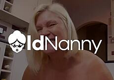 Mature Cougar Wife Masturbates Her Natural Tits On Bed In 1on1 Gay Scene.