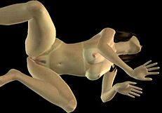 3D Cartoon Girl Poses Sexily