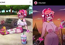 cartoon big tits naked comparison compilation