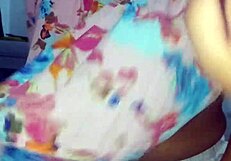 Daddy's girl gets her natural tits groped in homemade video