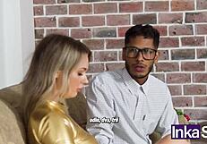 Profesora milf rusa seduce a joven negro para sexo anal duro