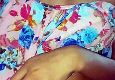 Daddy's girl gets her natural tits groped in homemade video