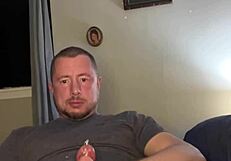 Flexible guy uses plug for hardcore masturbation.