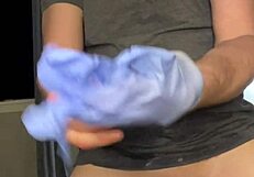 Flexible guy uses plug for hardcore masturbation.