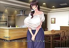 Unfaithful wife reunites with ex-boyfriend in hentai game part 13