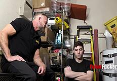 Gay garage burglary results in rough punishment from hunk