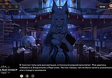 Furry game with a hot cumshot and big tits
