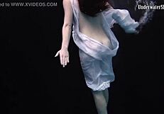 Andrejka’s amazing stunts under the water in a hot scene