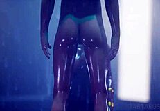 Beautiful old babe dancing striptease with big tits