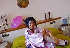 big hairy pussy brunette gets fucked deep in doggystyle