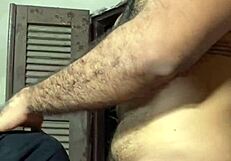 Married man bent over for licking and handjob with monster cock