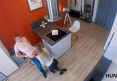 Hunt4K Nymph in Sexy Stockings Bangs Client While BF Watches