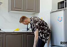 Rim4k group takes pants off for tongue dipping in ass