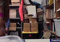 Pretty shoplifter lily adams gets her twat ripped 😏