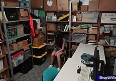 Pretty shoplifter lily adams gets her twat ripped 😏