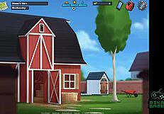 Hot housewife in cowgirl costume in Summertime Saga game