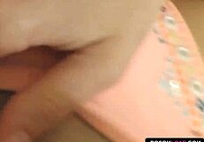 pov brunette with big tits fingers her tight ass in bikini, teasing nipples